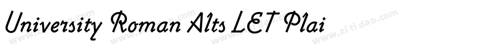 University Roman Alts LET Plain1.0字体转换